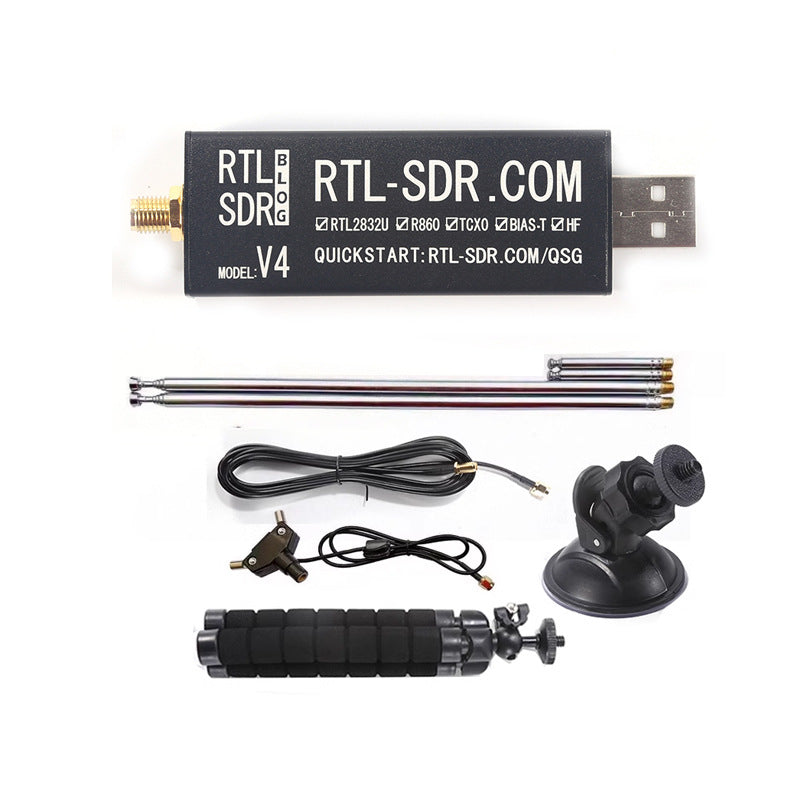 RTL-SDR Blog V4 Software Defined Radio with Dipole Antenna Kit – 500 kHz to 1.7 GHz