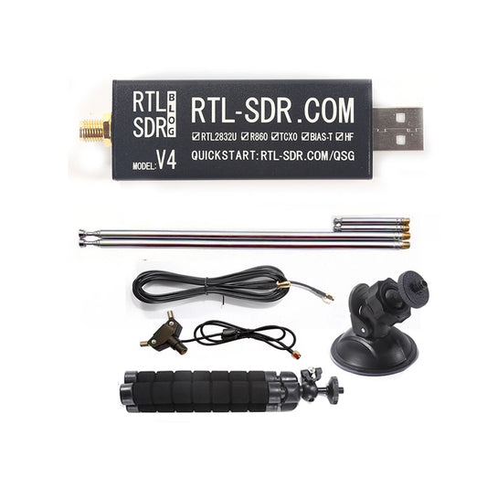 RTL-SDR Blog V4 Software Defined Radio with Dipole Antenna Kit – 500 kHz to 1.7 GHz
