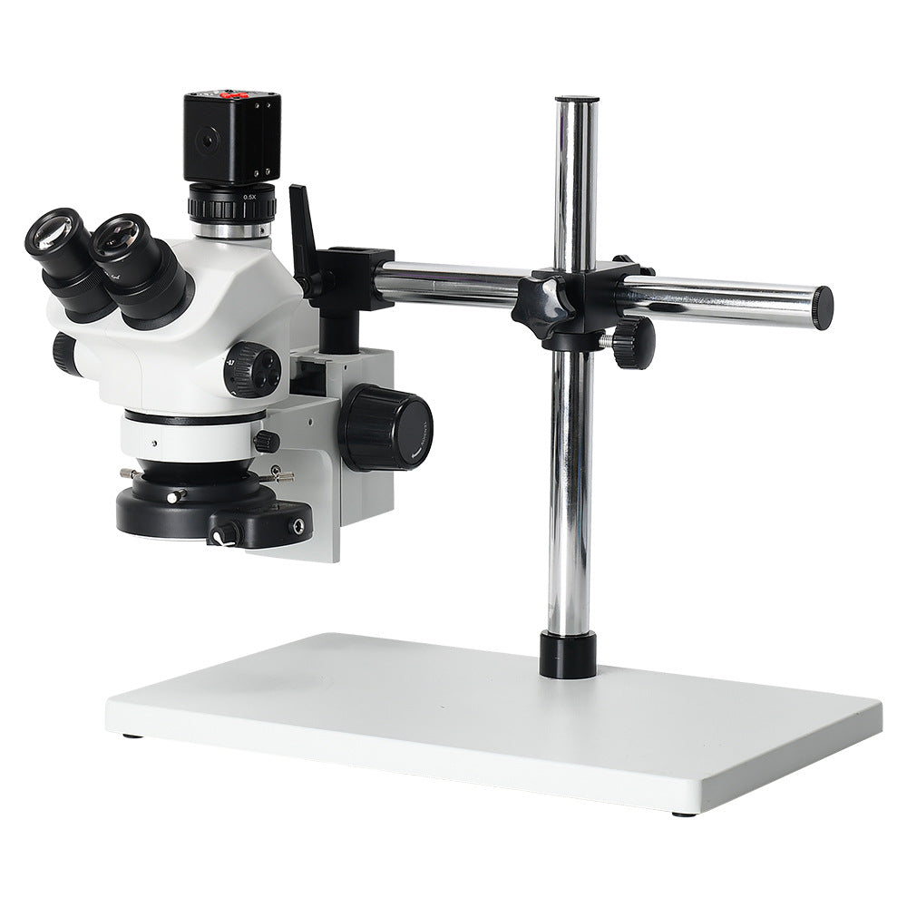 4K HDMI Video Camera Microscope, 24MP Simul-Focal, 3.5X–100X Stereo Trinocular Microscope with CTV Adapter & Barlow Lenses