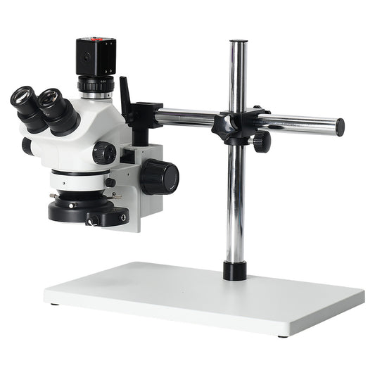 4K HDMI Video Camera Microscope, 24MP Simul-Focal, 3.5X–100X Stereo Trinocular Microscope with CTV Adapter & Barlow Lenses