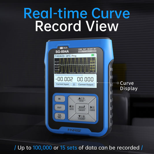 FNIRSI SG-004A Signal Generator & Process Calibrator: 0-24V, 4-20mA, Analog Voltage/Current, Thermocouple, Resistance