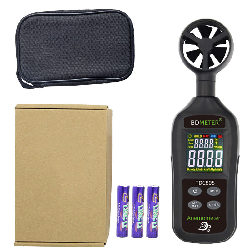 Digital Anemometer Handheld High-Precision Wind Speed & Temperature Meter with Backlit LCD