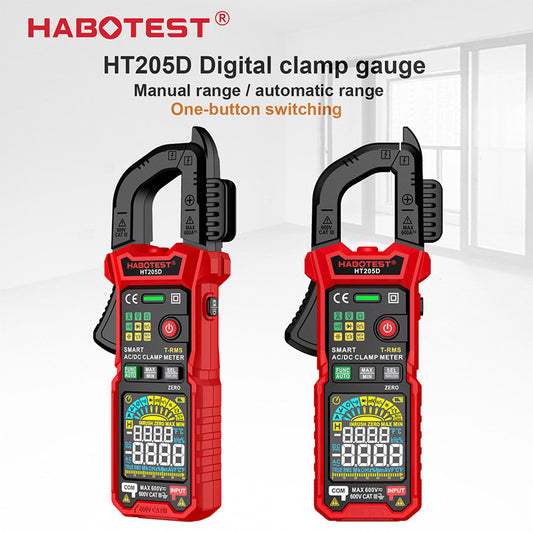 HABOTEST HT205D 600A Clamp Meter | True RMS | Auto Range | NCV | Inrush Current | Temperature Measurement
