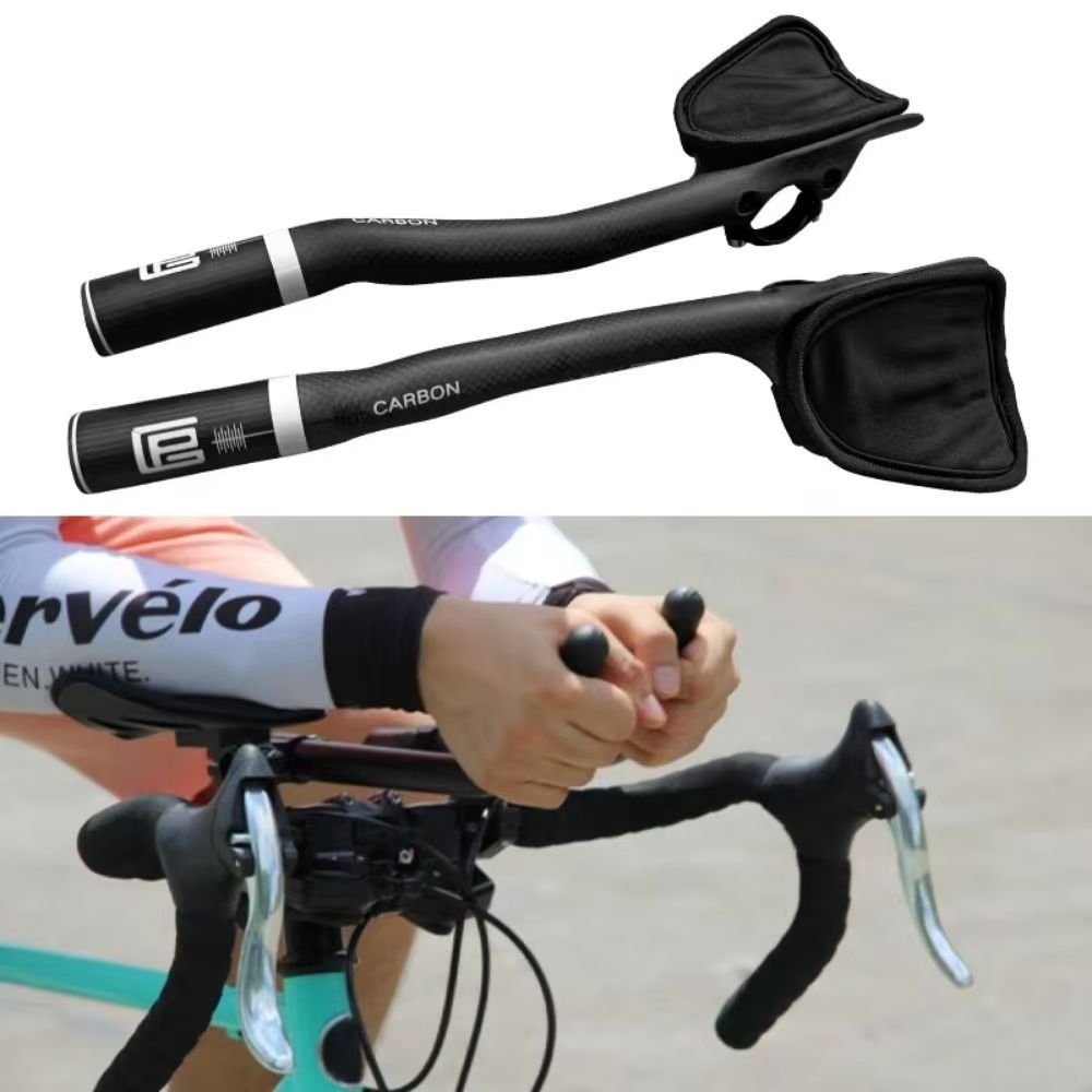 Carbon Fiber TT Aero Handlebar 31.8mm Tri Bars Rest for Bicycles
