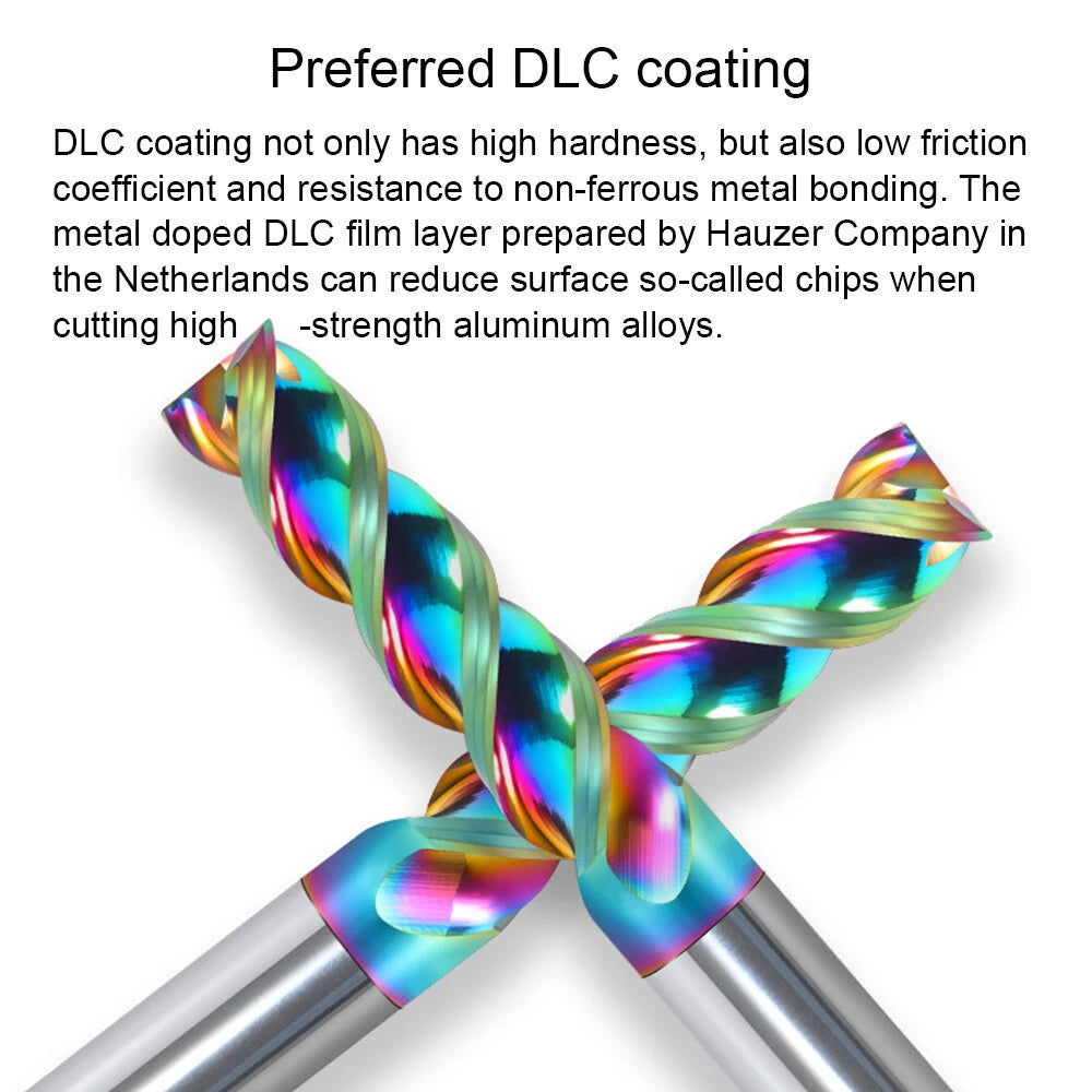 CNC Router Bit - Tungsten Carbide, 3 Flutes, 4mm/8mm/10mm Shank & Cutting Diameter, 12mm/24mm/30mm Length End Mill