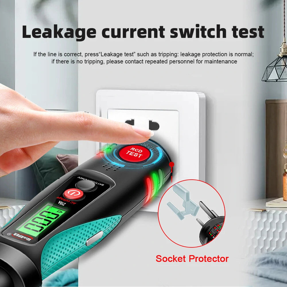 2-in-1 Intelligent Voltage Tester & Circuit Analyzer with Battery & City Voltage Measurement - HY-218A