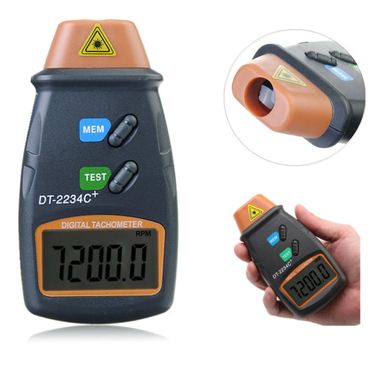 DT-2234C+ Digital Non-Contact Laser RPM Tachometer Tool