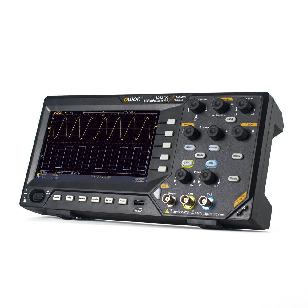 OWON SDS200 Series Digital Oscilloscope, 2-Channel, 1 GS/s, 150-200 MHz, USB, EU/US Plug