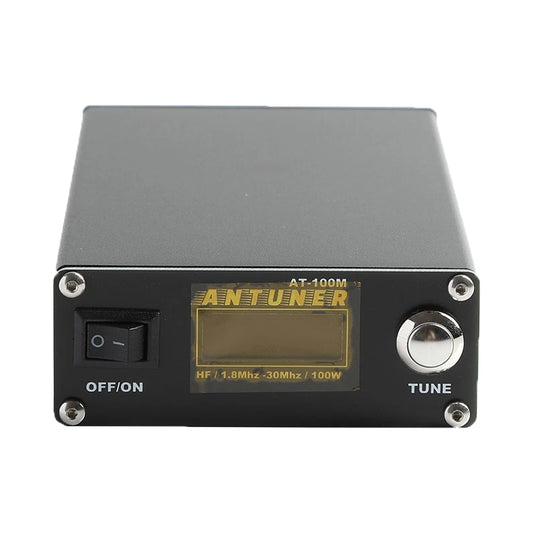 ANTUNER AT100M 1.8-30MHz 100W Antenna Tuner with SWR & Power Meter for HF Radios USDX G1M FT-818