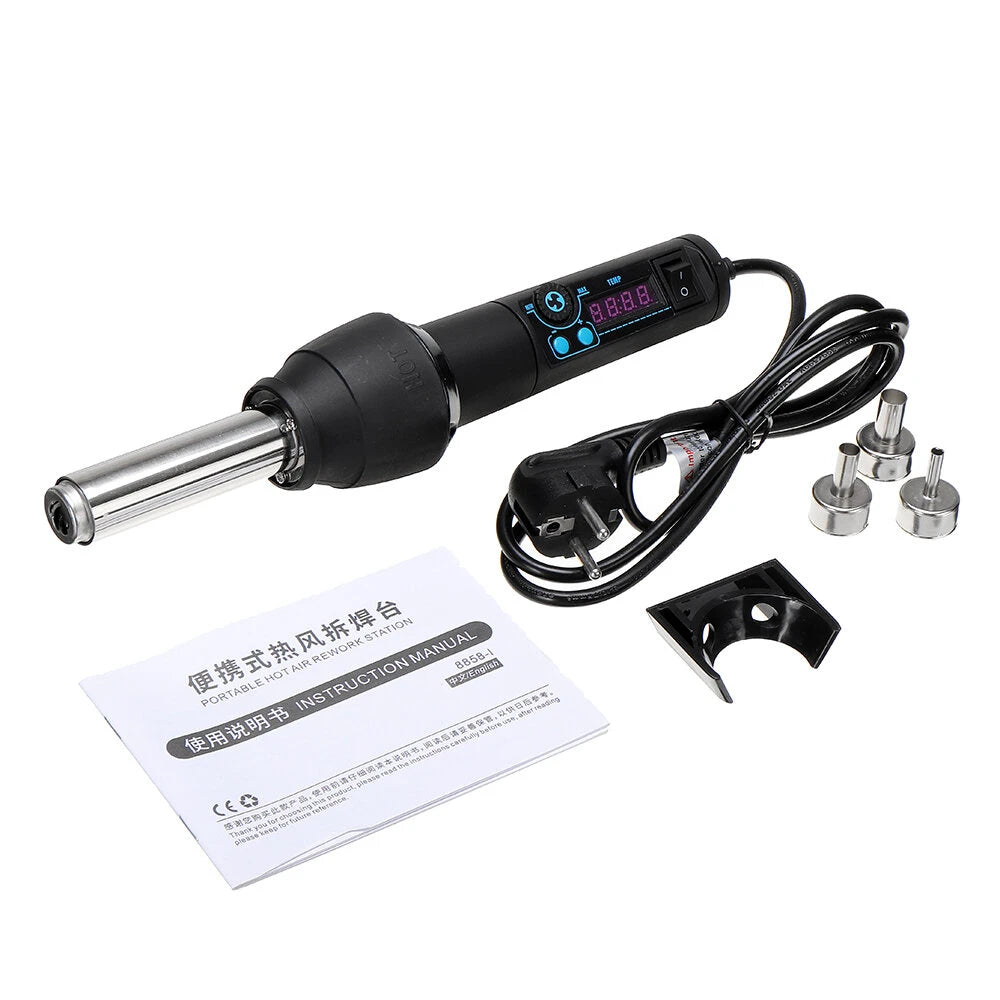 650W Adjustable Electric Soldering Iron & Heat Gun Desoldering Station