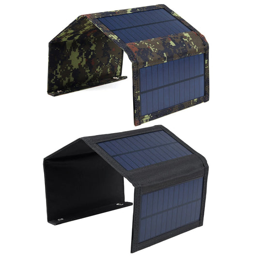 10W Foldable Solar Panel - Black/Camouflage