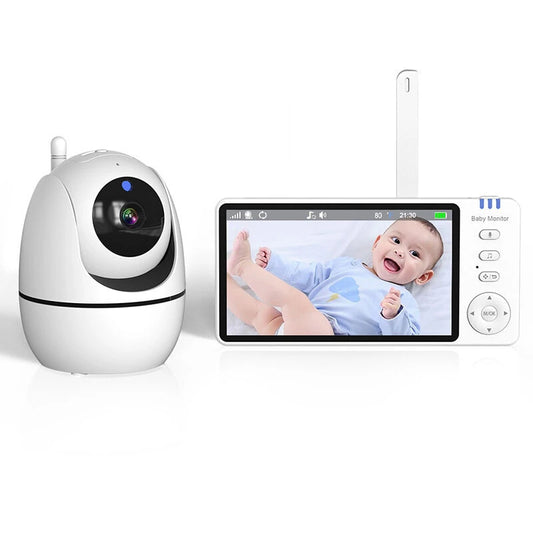 5 WiFi Baby Monitor Camera ABM501 - Night Vision, PTZ, Temp Sensor, Lullaby, 24H Battery, Secure No-WiFi Connection
