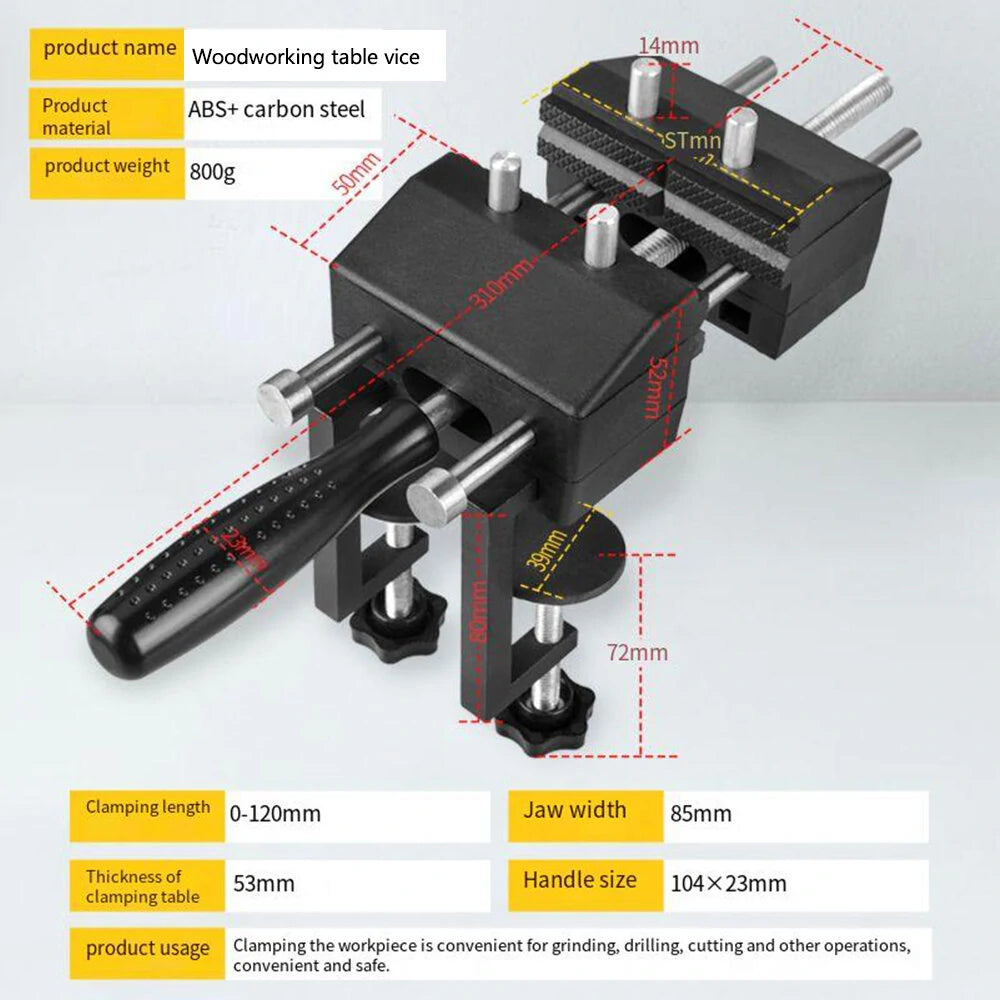 Premium Adjustable Woodworking Clamp - Heavy Duty Quick Grip Bar for DIY Carpentry Projects