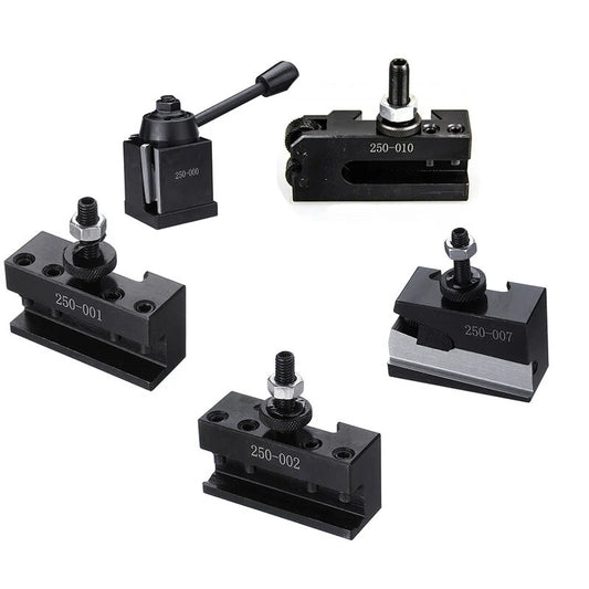 Drillpro Quick Change Lathe Tools Kit: Cuneiform GIB Type, Tool Holders 250-001 to 250-010