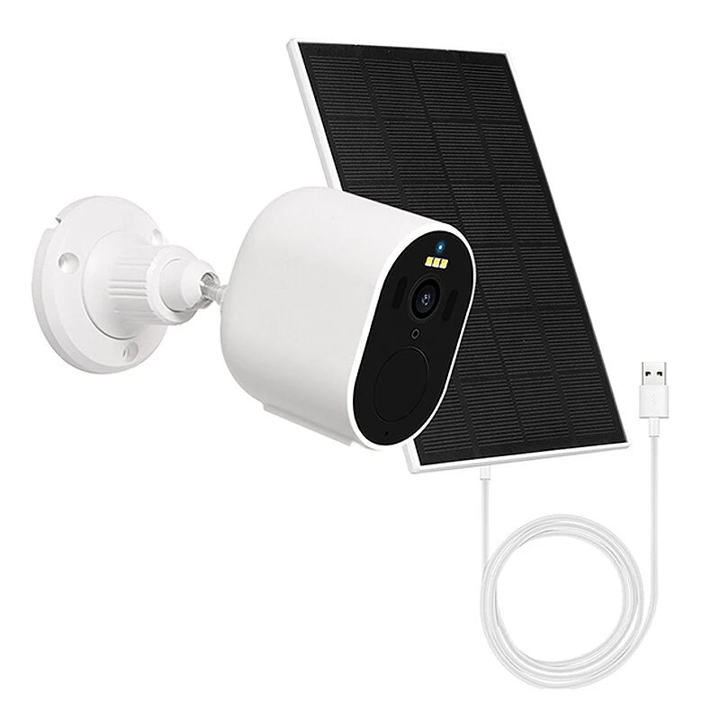 Moes Tuya 3MP Solar-Powered WiFi Security Camera, HD Night Vision, Motion Detection, IP65 Waterproof, Siren Alarm for Home Surveillance