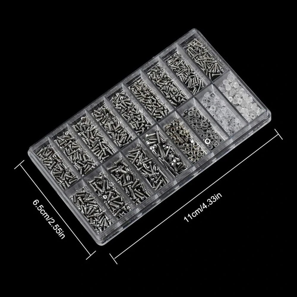 1200PCS Silver Stainless Steel 4-in-1 Micro-Repair Screwdriver Tool Set