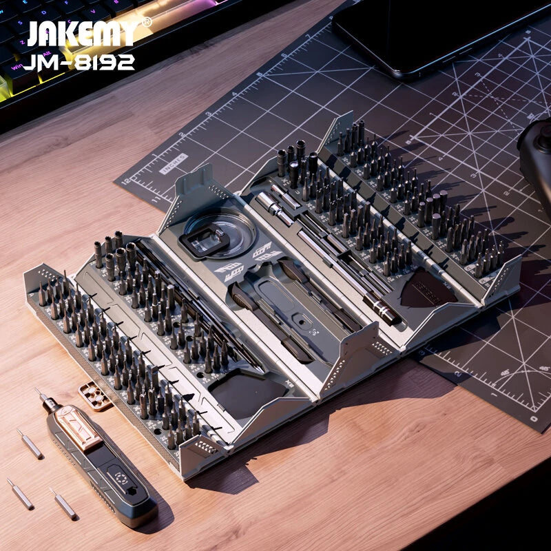 JM-8192 Precision Screwdriver Set 180-in-1 Multi-Functional Chrome Vanadium Bits for Mobile Phone Repair & DIY Home Improvement