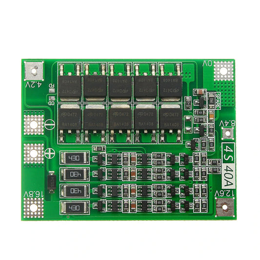 4S 40A Li-ion Battery Charger PCB BMS Protection Board with Balance for 14.8V 16.8V Drill Motor Lipo Cell Module