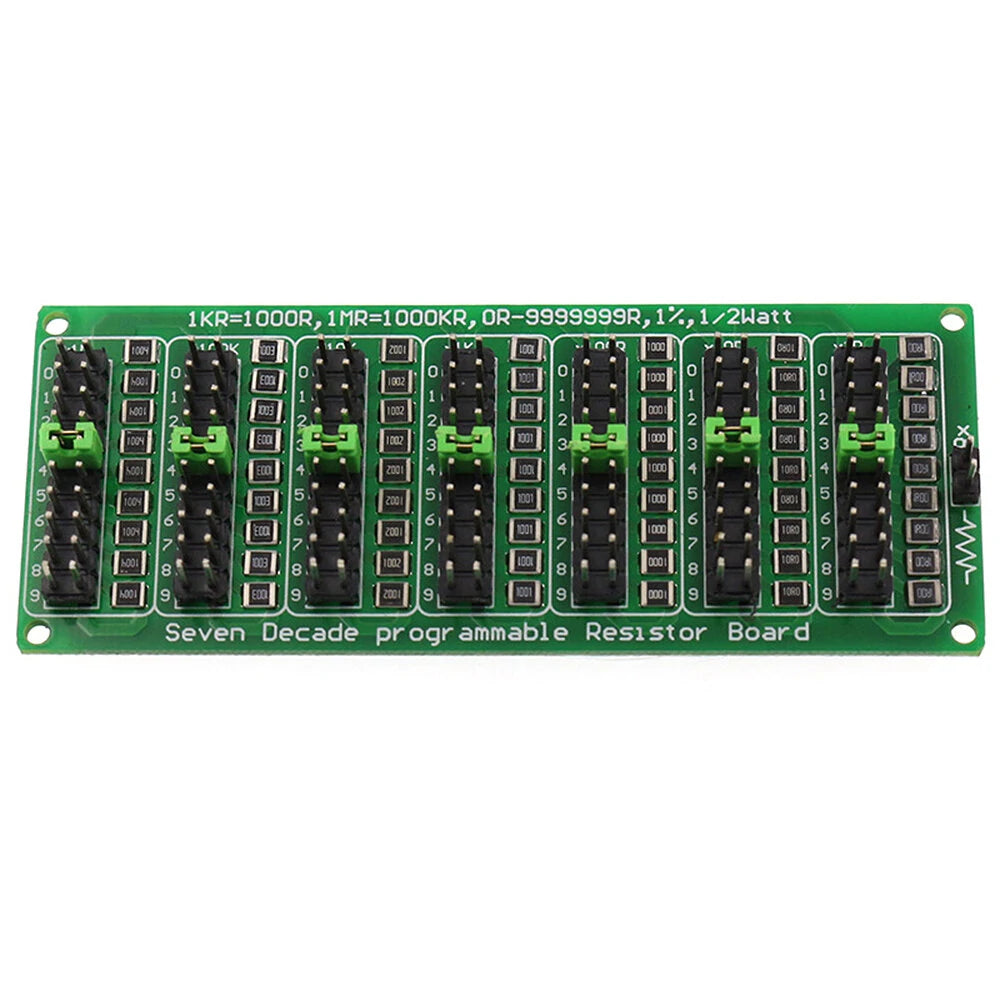 Programmable 1R-9999999R Resistance Board Module, 1/2W, 1% Accuracy, Seven Decade Resistor Board