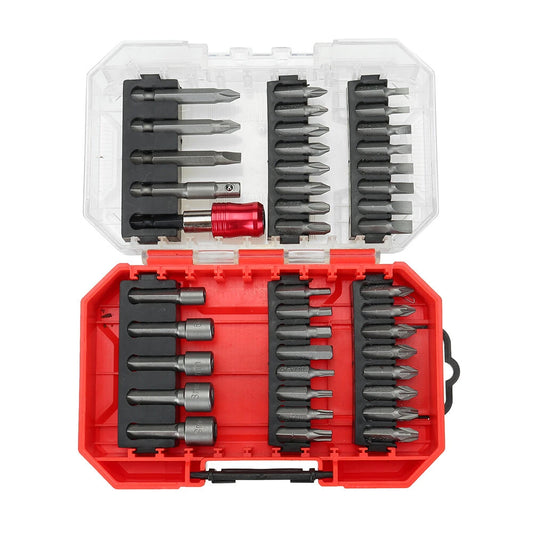 42PCS High-Quality Screwdriver Bit Set - 25mm Flat Head & Pozidriv for Woodworking & Repairs with Organized Storage Box