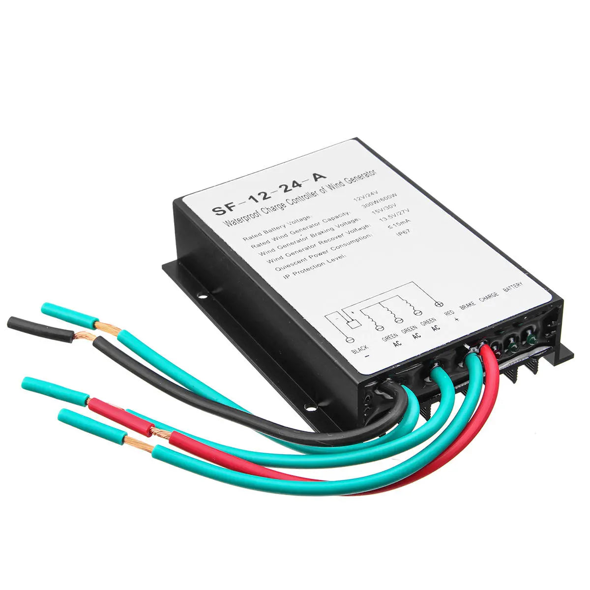 Waterproof Wind & Solar Hybrid Charge Controller 300W/600W for 12V/24V Systems