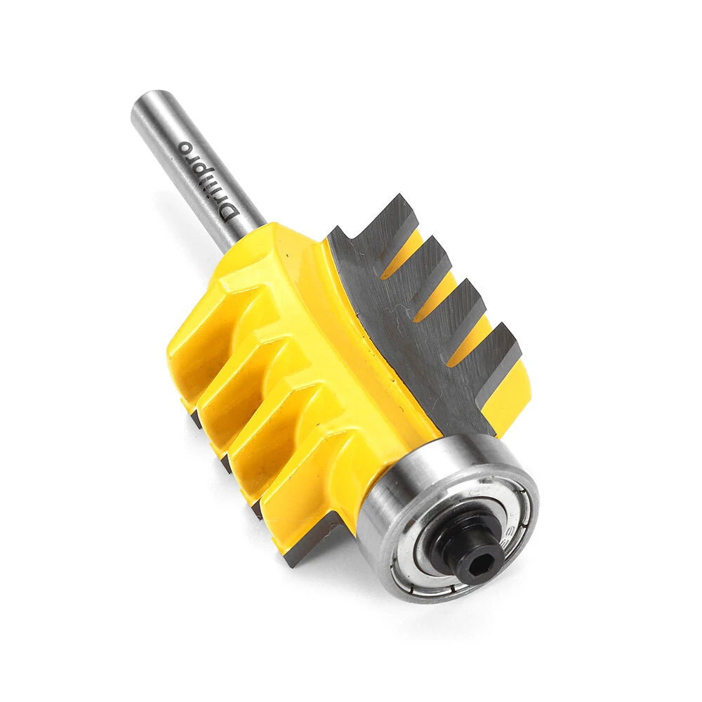 Drillpro Reversible T-Slot Finger Joint Router Bit - 1/2 or 1/4 Inch Shank for Woodworking