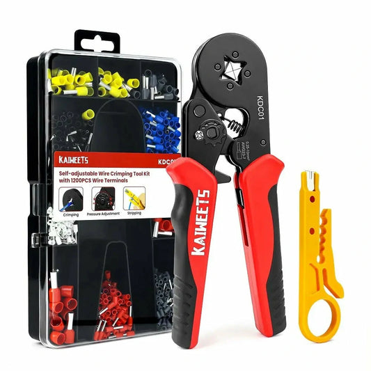 KAIWEETS KDC01 Professional Self-Adjusting Crimping Tool Set 0.34-10mm² with Quick Release for Electricians