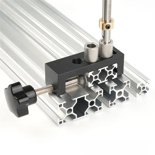 Universal Drilling Jig for 20/30/40 Series Aluminum Profiles – Precision DIY Tool for Accurate Hole Punching & Countersinking