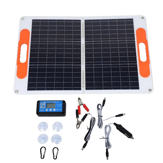 80W Folding Monocrystal Solar Panel Charger for RV, Marine, Car & Travel