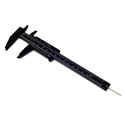 ETOPOO 6-Inch Mini Plastic Caliper, Double Scale Sliding Gauge Ruler for Eyebrow Stencil, Makeup, Student, School, Office, Home Use