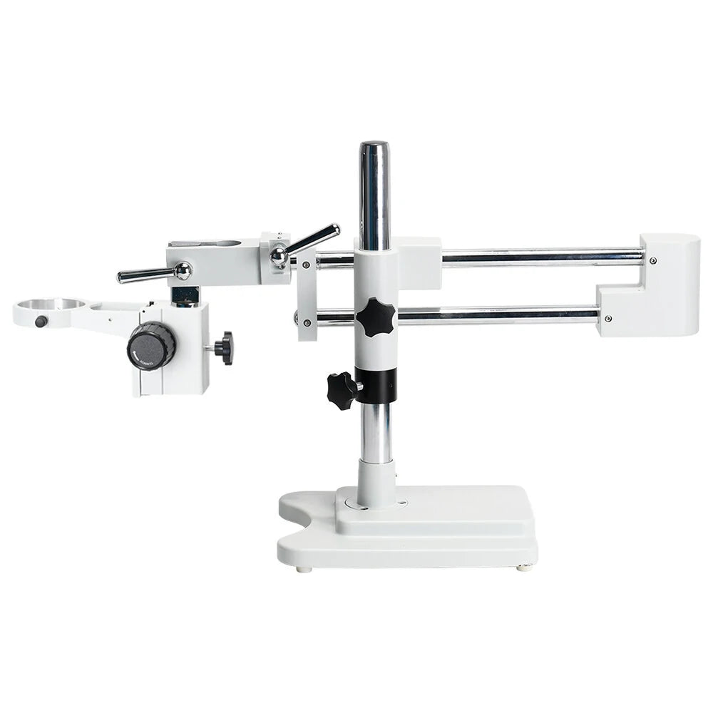 MUSTOOL Stereo Trinocular Microscope with 41MP Camera, 3.5X-90X Zoom, Double Boom Stand for Industrial PCB Repair
