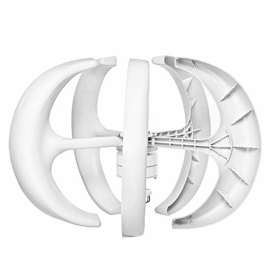 400W Vertical Axis Wind Turbine Generator 12V/24V, 5-Blade Lantern Windmill with Controller