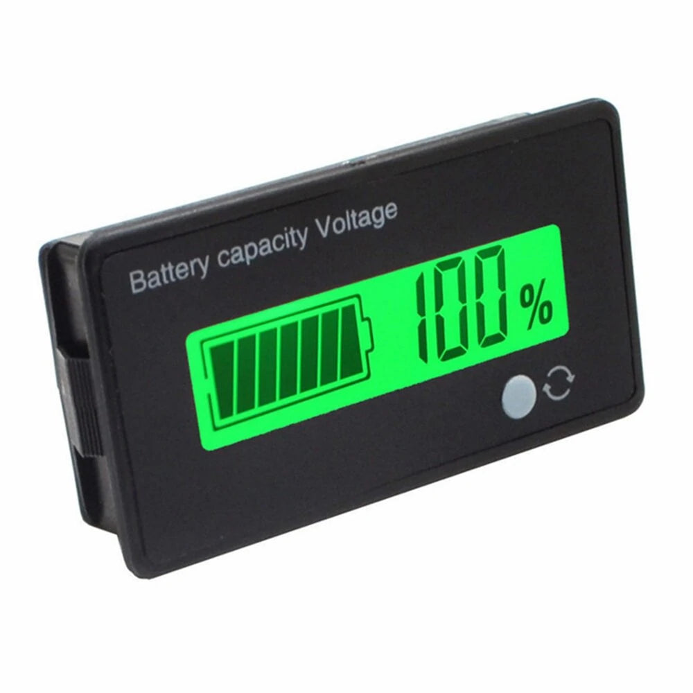 5Pcs Multi-Voltage LCD Battery Capacity Indicator Digital Voltmeter for Lead Acid & Lithium Batteries