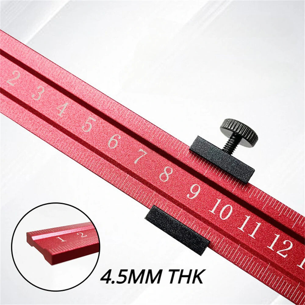 Multifunctional Aluminum Woodworking Positioning Block and Ruler Scale
