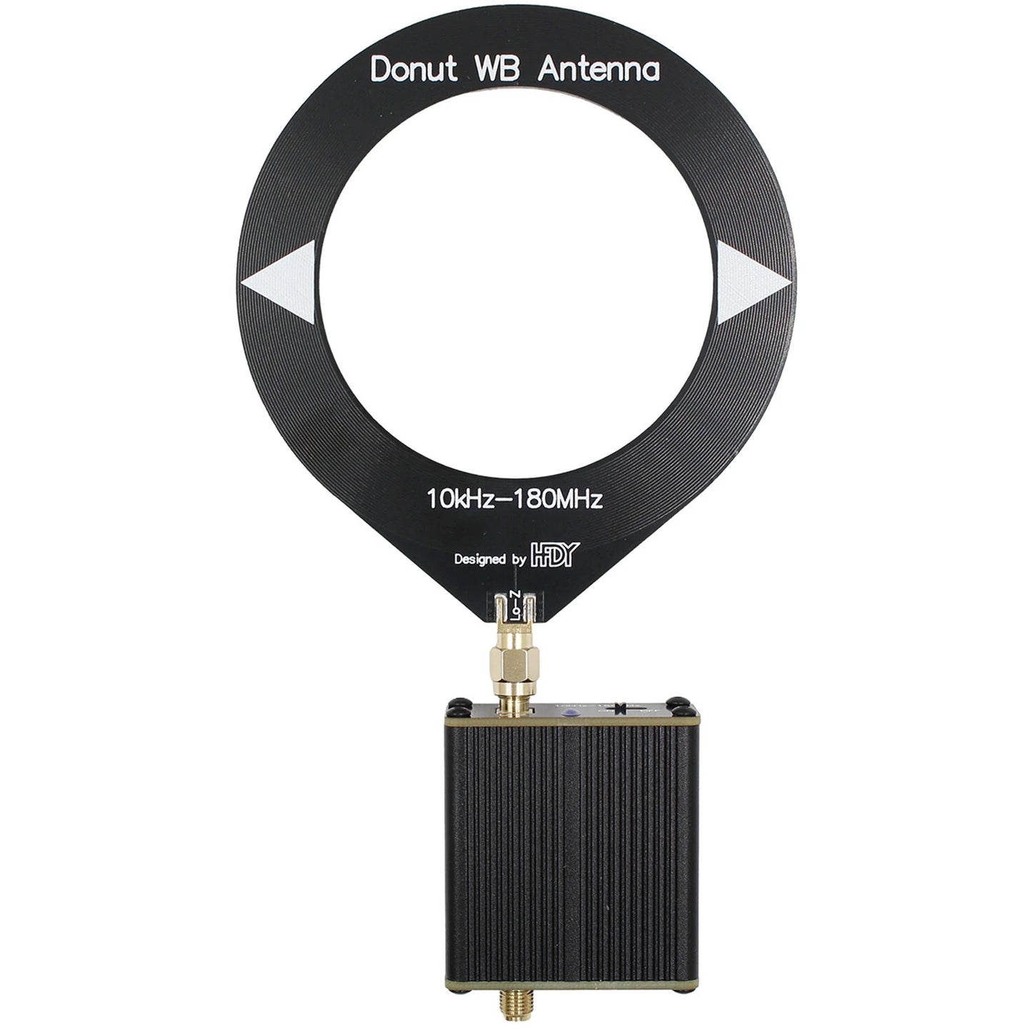 Universal Donut Broadband Antenna 10kHz-180MHz - No Tuning, Scanner-Compatible, Low Impedance Converter for Radios, SDR, Walkie-Talkies