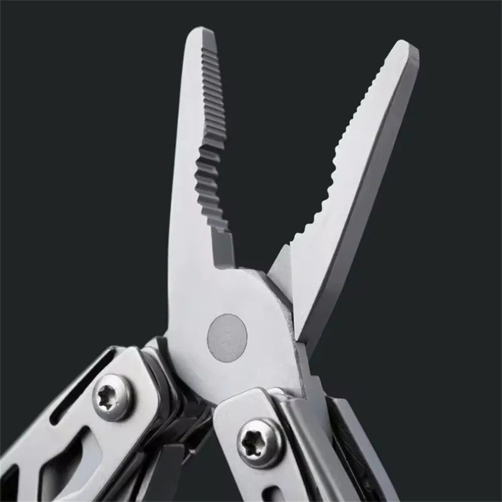 10-in-1 Multifunctional Mini EDC Tool - Stainless Steel Pliers, Screwdriver, Bottle Opener & Portable Outdoor Multitool