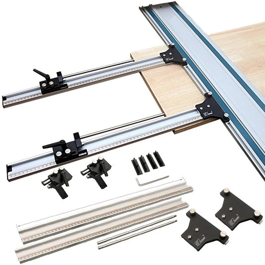 Track Saw Circular Saw Parallel Rail System for Precise Woodworking Cuts, Compatible with Makita and Festool