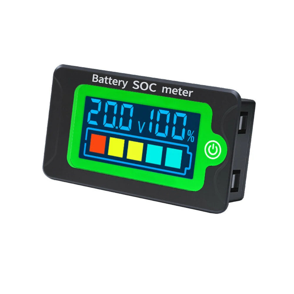 Waterproof Digital Battery Capacity Tester LCD Voltmeter 12V-72V for Car - Peacefair