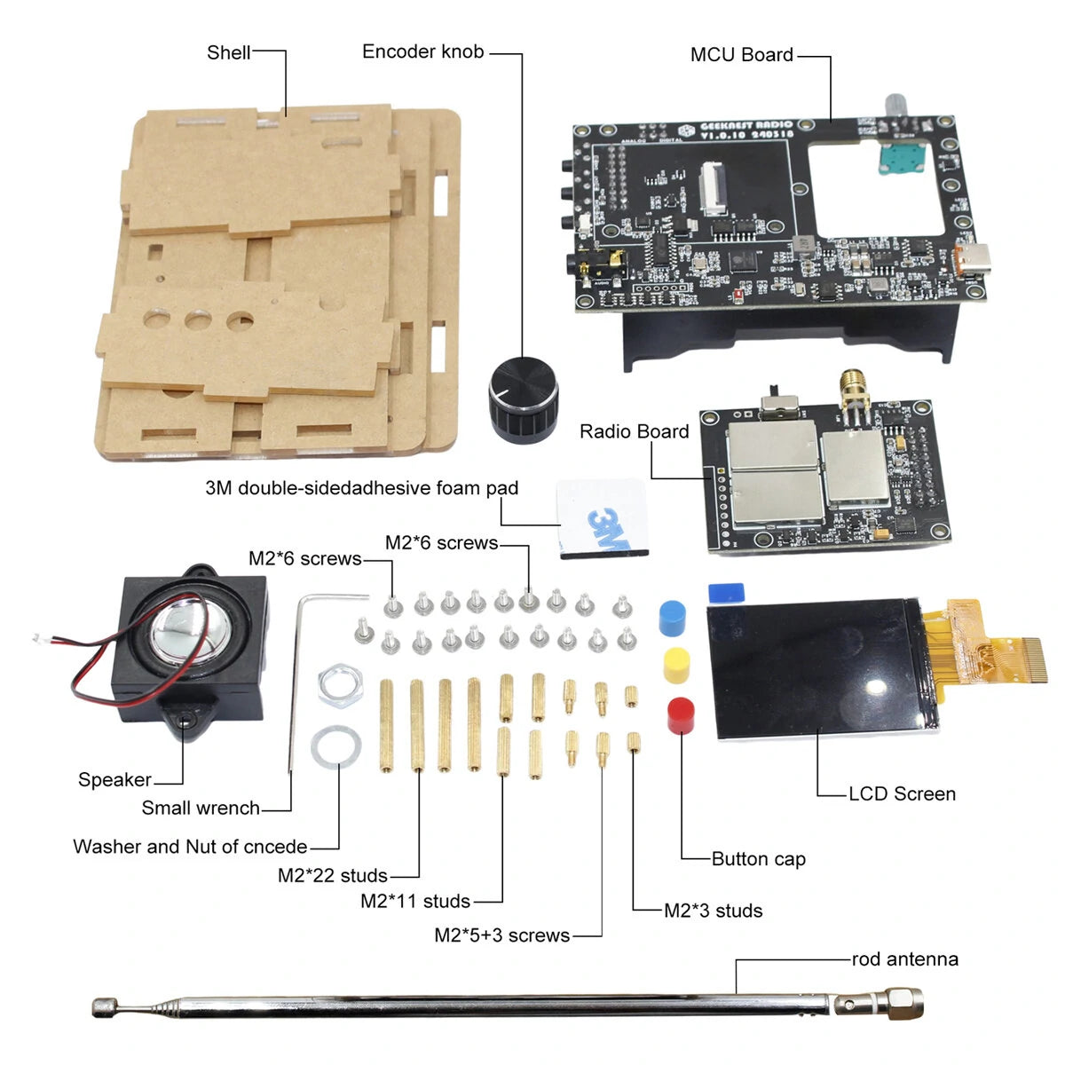 Versatile Dual Mode Radio: FM/AM/SW/Aviation/UHF with Bluetooth, Customizable Antenna & Type-C USB for Aficionados & Professionals