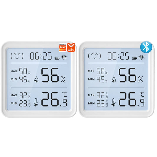 Advanced Smart Wireless Temperature & Humidity Sensor with Bluetooth/WiFi for Remote Home Monitoring & Automation