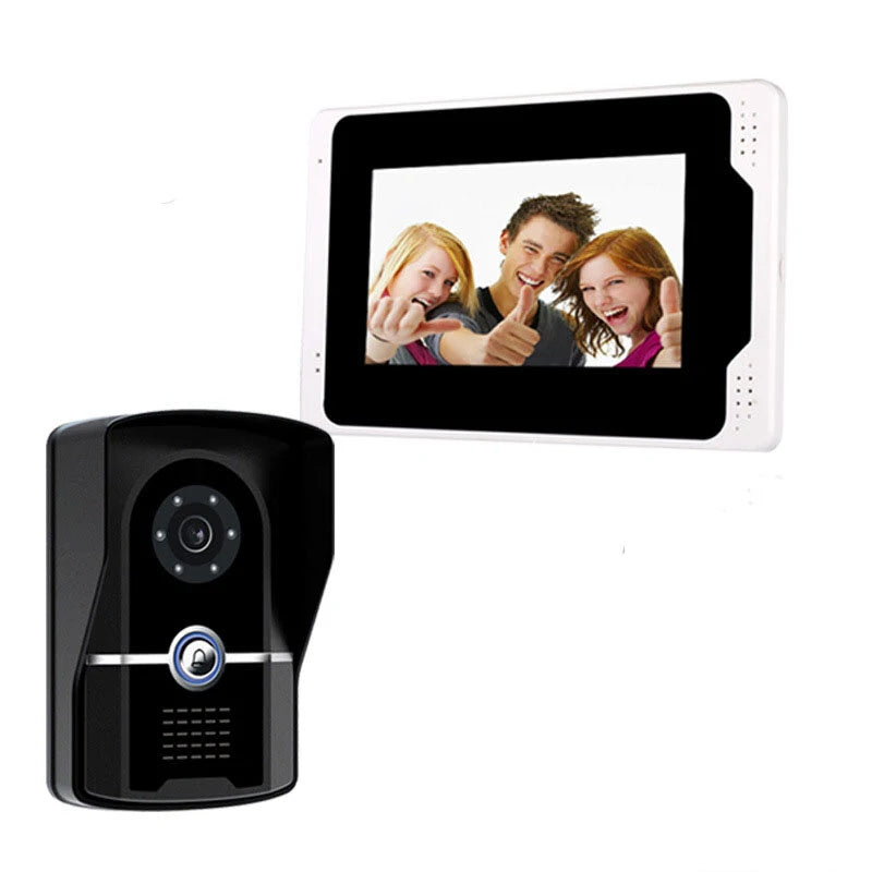 Smart Video Doorbell with 7 Touch Screen, 1080P WiFi, EU Plug, APP Remote View, Motion Detection, Night Vision, Intercom