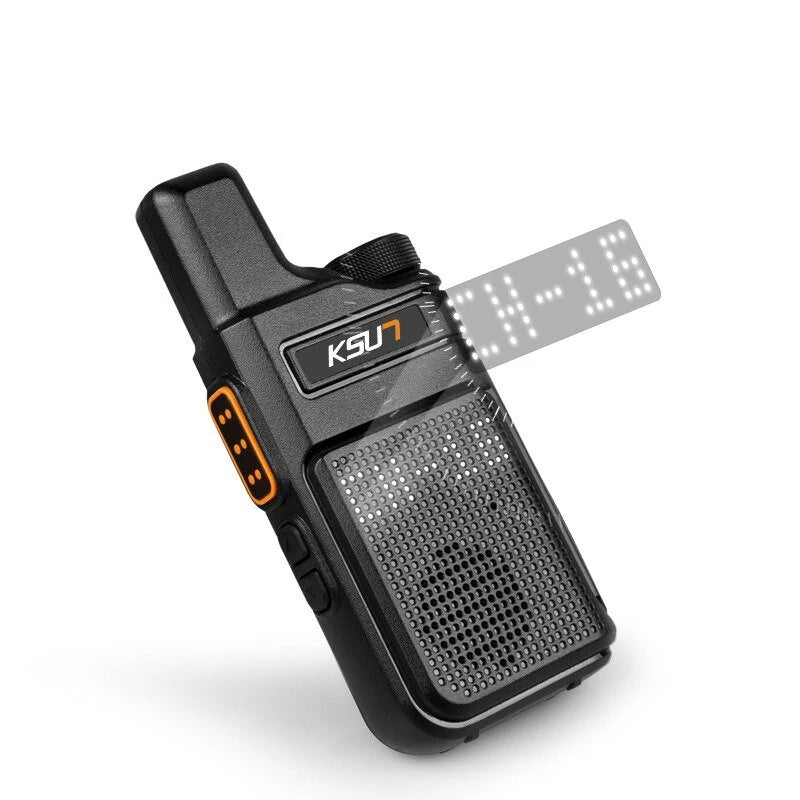 2-Pack KSUN X-M6 6W Mini Walkie Talkie UHF 400-480 MHz PMR446 Transceiver with Internal Antenna
