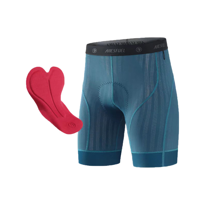 Mens Breathable Padded Bike Shorts - Lightweight Cycling Gear for Mountain Biking & Long-Distance Rides
