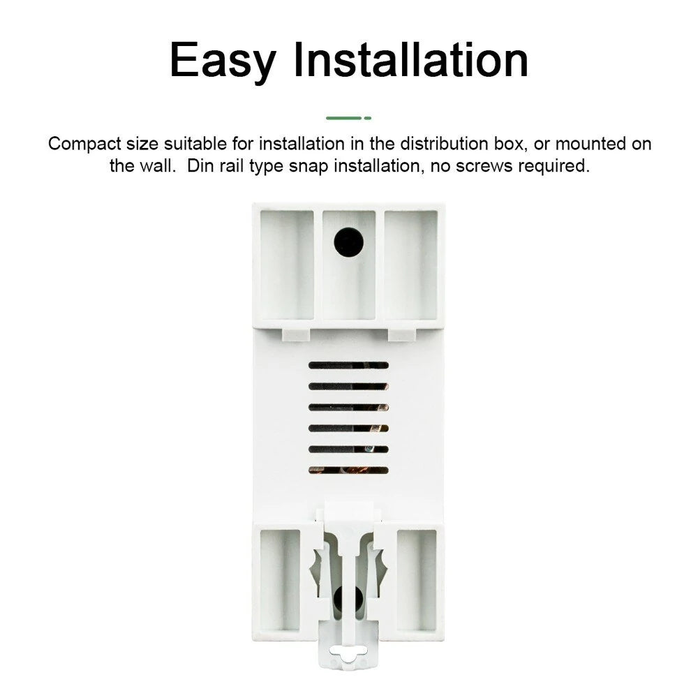 Smart WiFi Reclosing Protector with LCD Display & Mobile App Control - Voltage Monitoring & Power Meter
