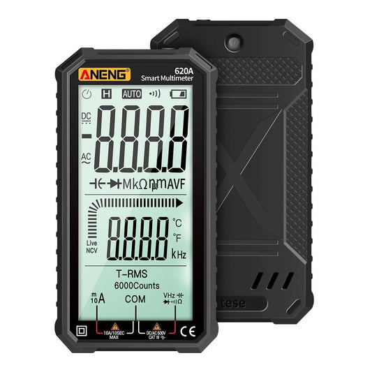 ANENG 620A True RMS Digital Multimeter - 4.7-inch LCD, Auto & Manual Modes, Test Resistance, Diode, Capacitance, Temperature, Frequency