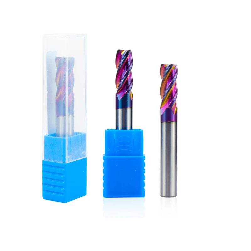 Drillpro Tungsten Carbide End Mill HRC60 - 4 Flute Spiral CNC Router Bit (5-12mm)