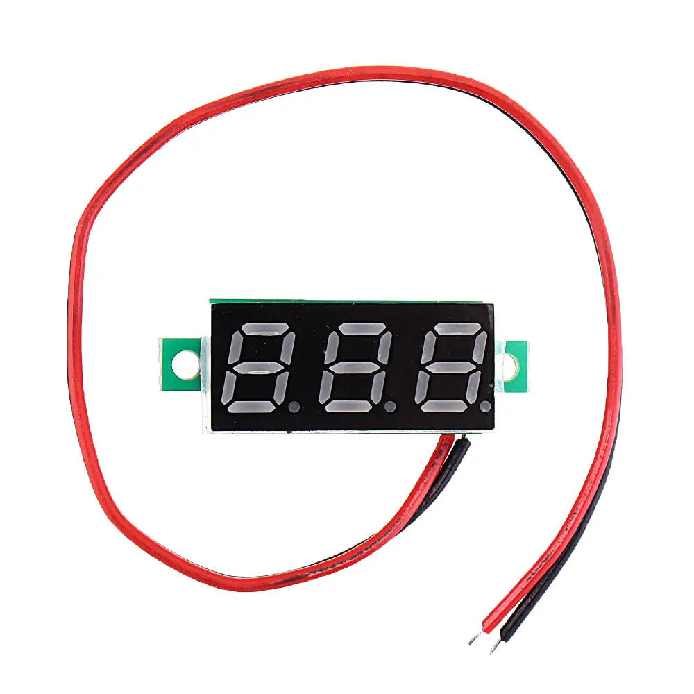 10pcs 0.28 Green Digital Voltmeter, Two-wire 2.5-30V DC Adjustable Voltage Display