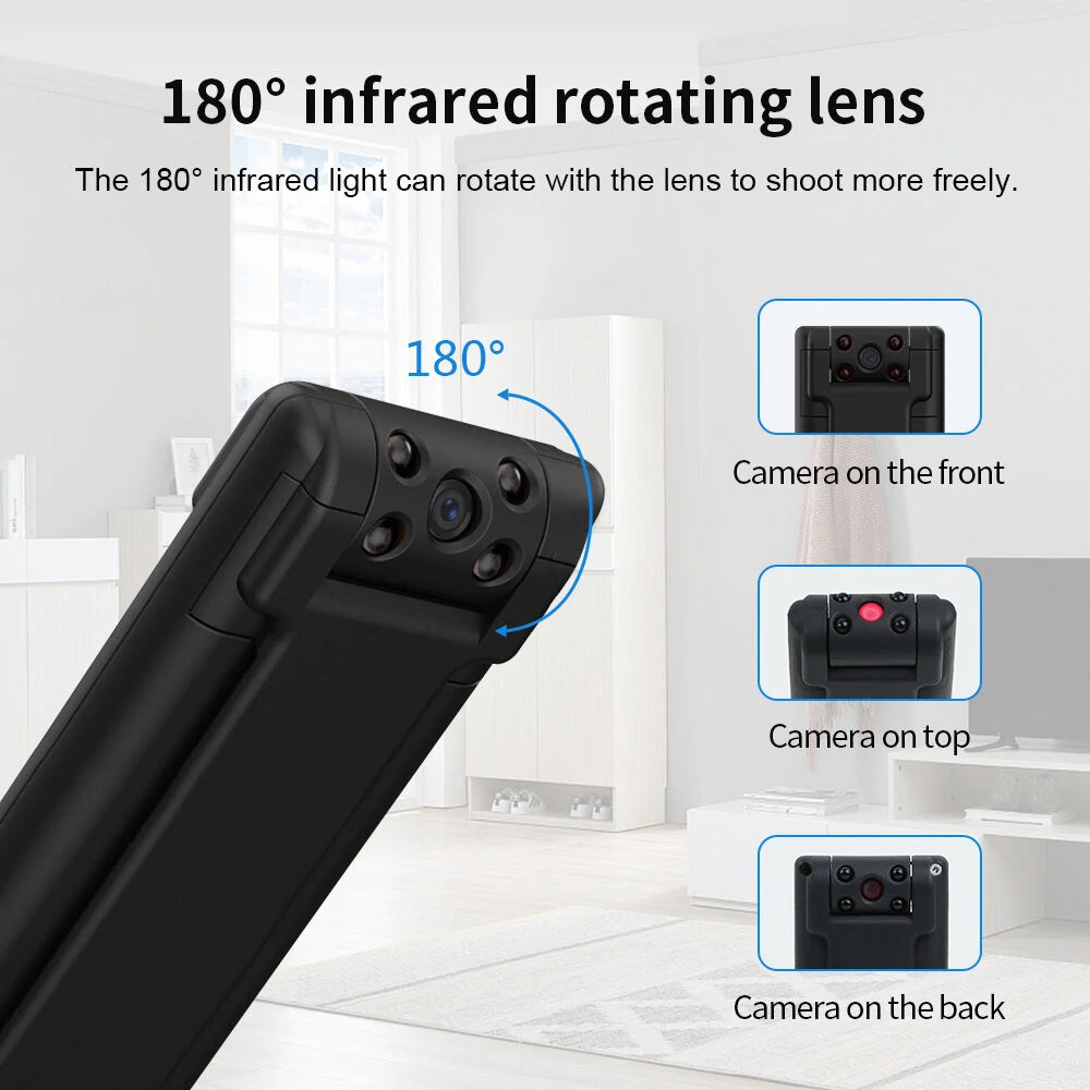 1080P Mini HD DV Camera | Portable Micro Recorder with Night Vision | Body Camcorder Supports 128GB TF Card