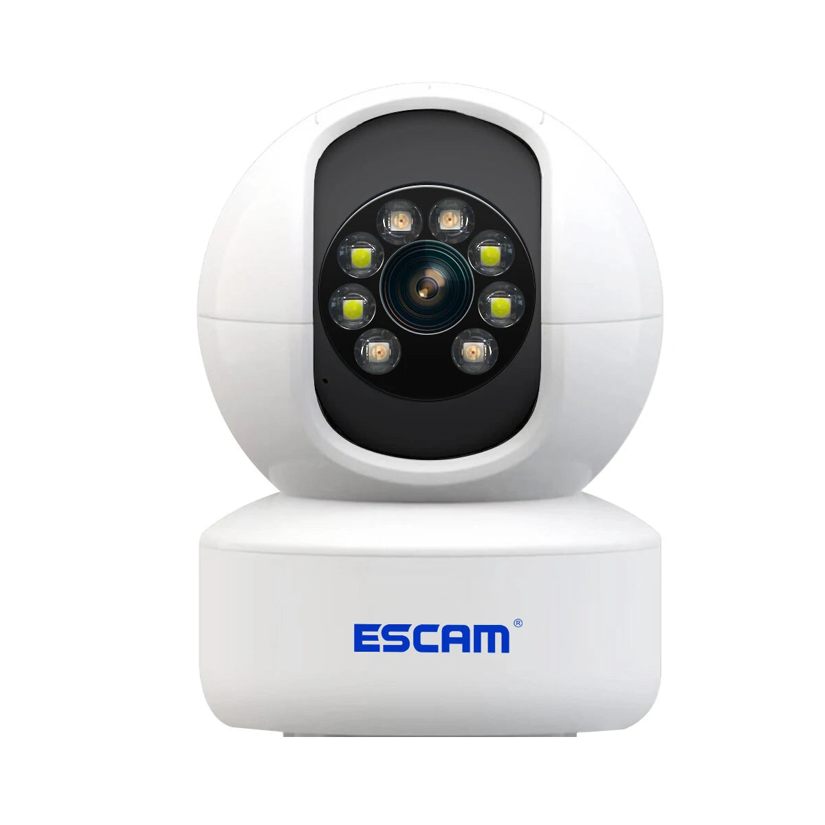 3MP ESCAM QF005 WiFi IP Camera - Wireless PTZ with Dual Light, Motion Detection, Two-Way Intercom, Night Vision, APP Alarm, Memory Card Support for Home Security