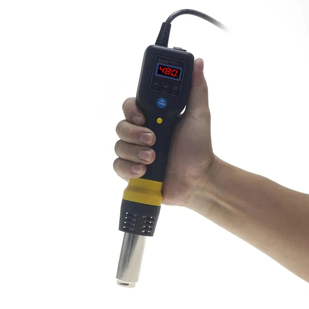 Yarboly Adjustable Temperature Heat Gun with Digital Display for IC Chip Removal, Welding, and Mobile Phone Maintenance